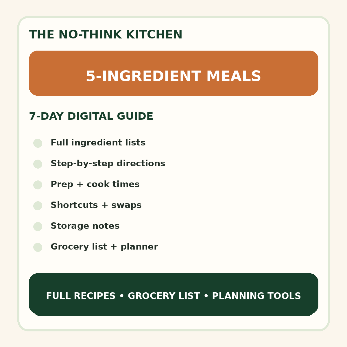 5-Ingredient Meals meal plan cover