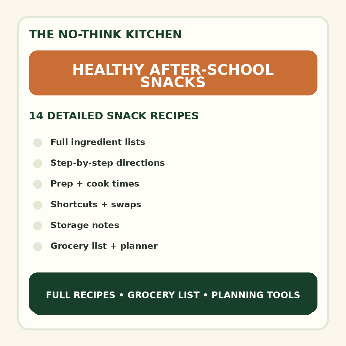 Healthy After-School Snacks meal plan cover